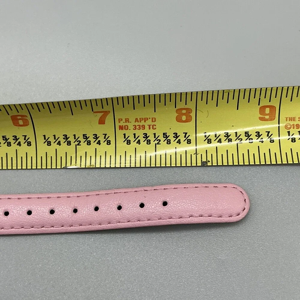 Timex Girls Watch 24mm White Dial Silver Tone Pink Band T79081 New Battery